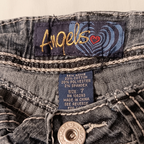 Custom Y2K Angels Jeans fur shorts - Picture 7 of 7